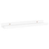 Suzzy Wall Mounting Shelves Set of 4, Floating Design, White Wood, 16 Inch