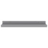 Suzzy Wall Mounting Shelves Set of 4, Floating Design, Gray Wood, 16 Inch