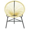 Jackie Outdoor Acapulco Chair, BeigePoly Rattan, Powder Coated Steel