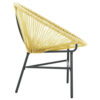 Jackie Outdoor Acapulco Chair, BeigePoly Rattan, Powder Coated Steel