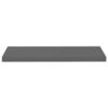 Zyno Wall Shelf, 32 Inch, Glossy Gray MDF Body, Modern Design