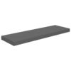 Zyno Wall Shelf Set of 2, Glossy Gray MDF Body, Modern Design 32 Inch