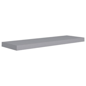Zyno Wall Shelf, 32 Inch, Matte Gray MDF Body, Modern Design