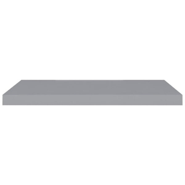 Zyno Wall Shelf, 32 Inch, Matte Gray MDF Body, Modern Design