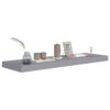 Zyno Wall Shelf, 32 Inch, Matte Gray MDF Body, Modern Design