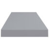 Zyno Wall Shelf, 32 Inch, Matte Gray MDF Body, Modern Design