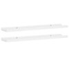 Yuli Wall Shelf Set of 2, Raised Ledge Design, Classic White 32 Inch