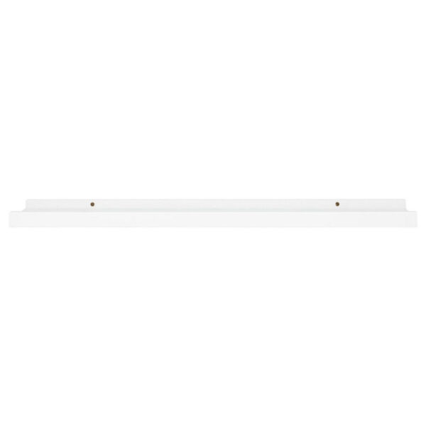 Yuli Wall Shelf Set of 2, Raised Ledge Design, Classic White 32 Inch