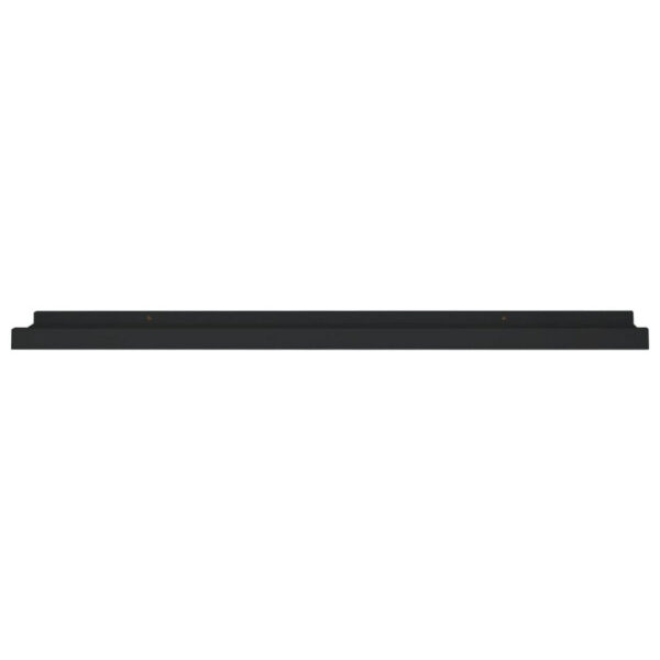 Yuli Wall Shelf Set of 2, Raised Ledge Design, Classic Black 32 Inch