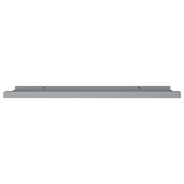 Yuli Wall Shelf Set of 2, Raised Ledge Design, Classic Gray 32 Inch