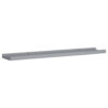 Yuli Wall Shelf Set of 2, Raised Ledge Design, Classic Gray 32 Inch