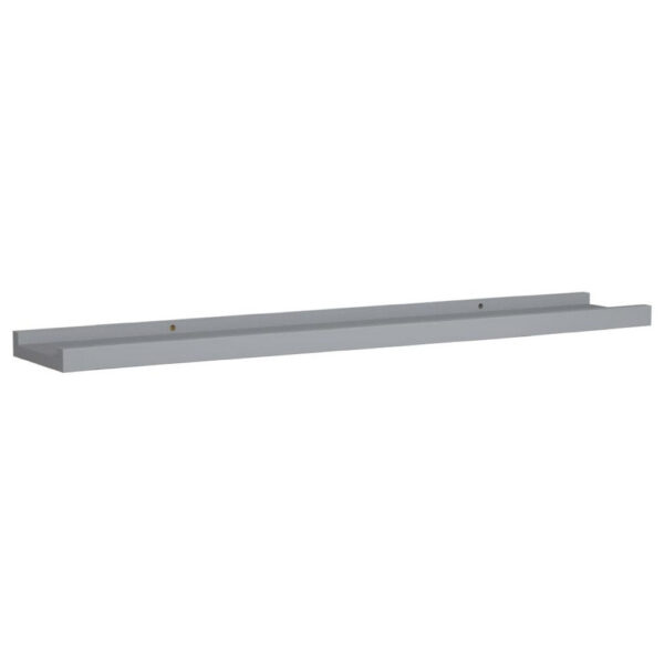 Yuli Wall Shelf Set of 2, Raised Ledge Design, Classic Gray 32 Inch