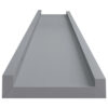Yuli Wall Shelf Set of 2, Raised Ledge Design, Classic Gray 32 Inch