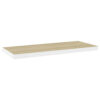 Zyno Wall Shelf, 32 Inch, Natural White and Oak Brown Finish
