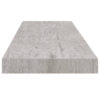 Zyno Wall Shelf, 32 Inch, Industrial Style Concrete Gray MDF