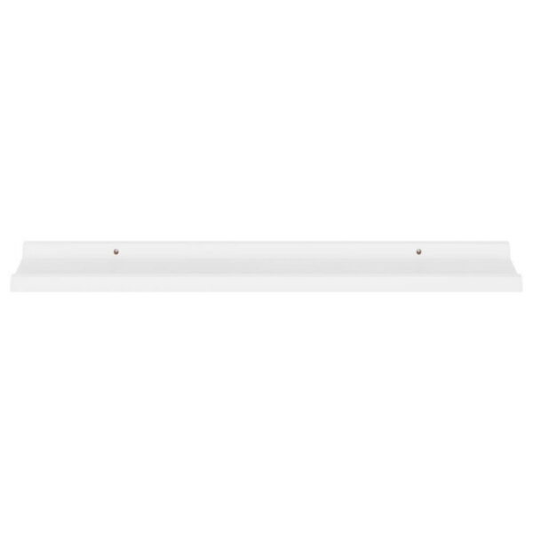 Yuli Wall Shelf Set of 4, Contemporary White, Raised Ledge Design 32 Inch