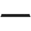 Yuli Wall Shelf Set of 4, Contemporary Black, Raised Ledge Design 32 Inch