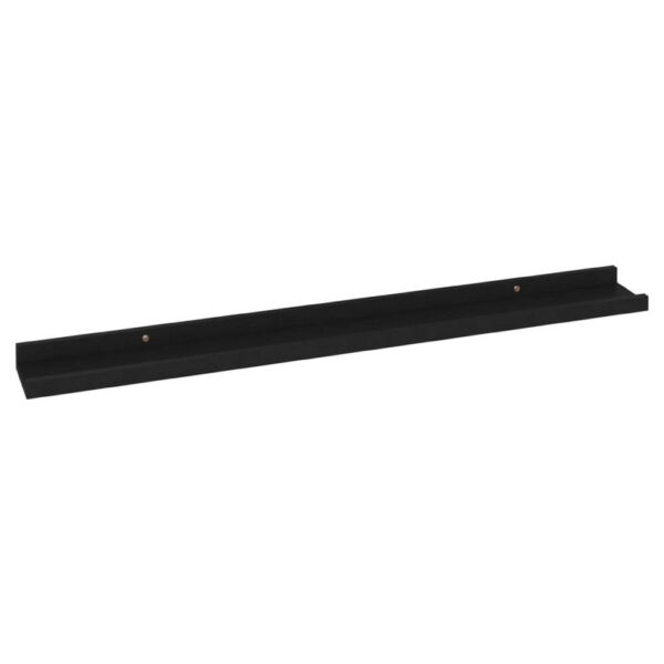 Yuli Wall Shelf Set of 4, Contemporary Black, Raised Ledge Design 32 Inch