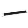 Yuli Wall Shelf Set of 4, Contemporary Black, Raised Ledge Design 32 Inch