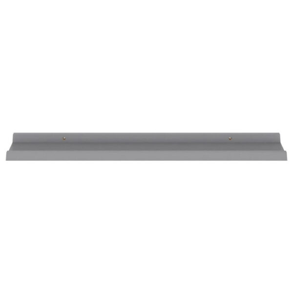 Yuli Wall Shelf Set of 4, Contemporary Gray, Raised Ledge Design 32 Inch