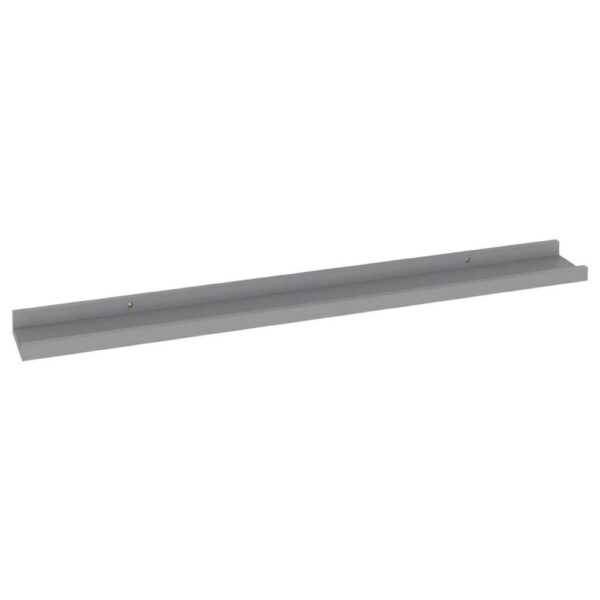 Yuli Wall Shelf Set of 4, Contemporary Gray, Raised Ledge Design 32 Inch