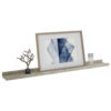 Yuli Wall Shelf Set of 2, Concrete Gray, Raised Ledge Design 32 Inch