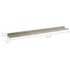 Yuli Wall Shelf Set of 2, Concrete Gray, Raised Ledge Design 32 Inch