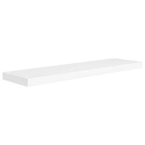 Zyno Floating Wall Shelf, 35 Inch, Glossy White MDF Body