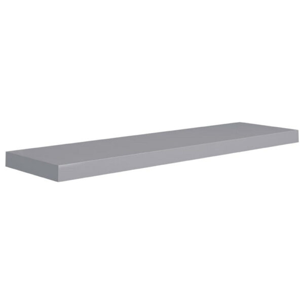 Zyno Floating Wall Shelf, 35 Inch, Matte Gray MDF Body