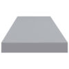 Zyno Floating Wall Shelf, 35 Inch, Matte Gray MDF Body