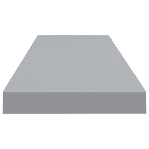 Zyno Floating Wall Shelf, 35 Inch, Matte Gray MDF Body