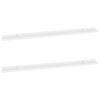 Novia Wall Shelf Set of 2, Sleek Modern White Frame, 45 Inch