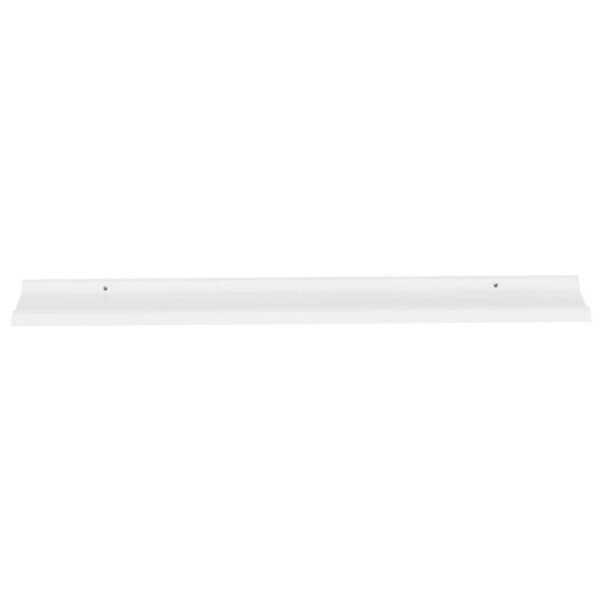 Novia Wall Shelf Set of 2, Sleek Modern White Frame, 45 Inch