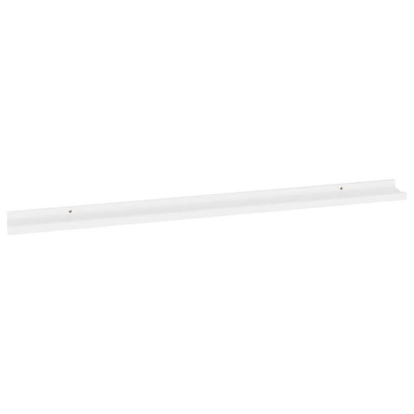 Novia Wall Shelf Set of 2, Sleek Modern White Frame, 45 Inch