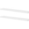 Floating Wall Shelf Set of 2, Spacious White Frame, 47 Inch