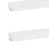 Floating Wall Shelf Set of 2, Spacious White Frame, 47 Inch
