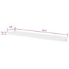Floating Wall Shelf Set of 2, Spacious White Frame, 47 Inch