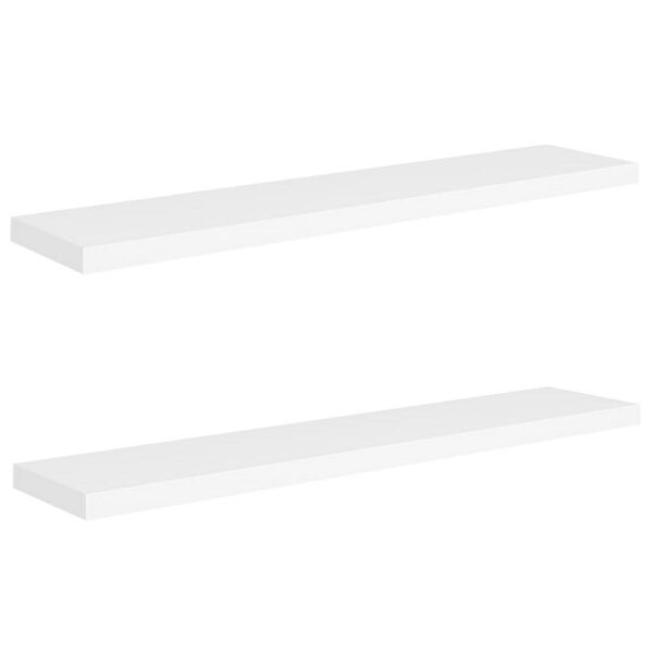 Gima Hanging Wall Shelf Set of 2, Honeycomb MDF, White, 47 Inch