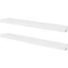 Zyno Floating Wall Shelves Set of 2, Matte White MDF Body