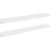 Zyno Floating Wall Shelves Set of 2, Matte White MDF Body