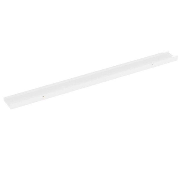 Yuli Modern Wall Shelf Set of 2, 39 Inch, White, Raised Ledge Design