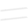 Yuli Modern Wall Shelf Set of 2, Raised Ledge Design, White MDF 39 Inch