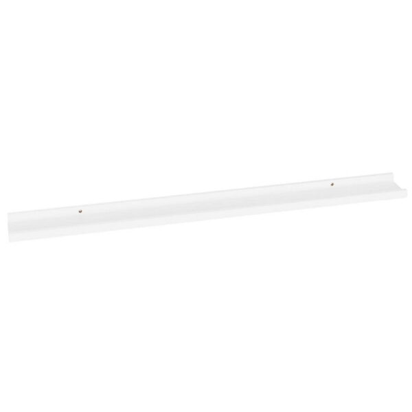 Yuli Modern Wall Shelf Set of 2, Raised Ledge Design, White MDF 39 Inch