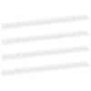 Yuli Modern Wall Shelf Set of 4, Raised Ledge Design, White MDF 39 Inch