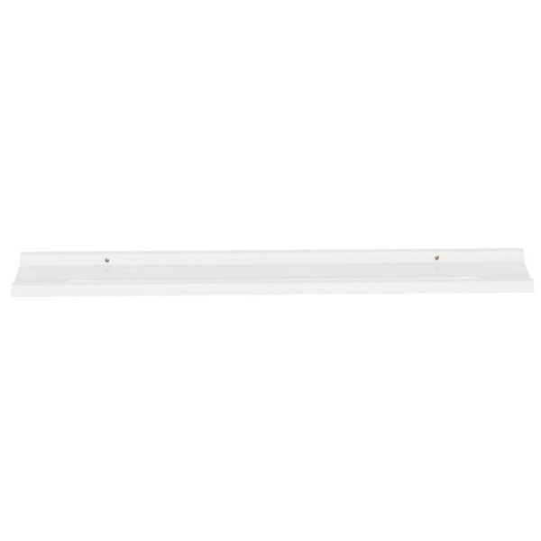 Yuli Modern Wall Shelf Set of 4, Raised Ledge Design, White MDF 39 Inch