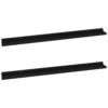 Yuli Modern Wall Shelf Set of 4, Raised Ledge Design, Black MDF 39 Inch