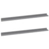 Yuli Modern Wall Shelf Set of 2, Raised Ledge Design, Gray MDF 39 Inch