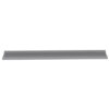 Yuli Modern Wall Shelf Set of 2, Raised Ledge Design, Gray MDF 39 Inch