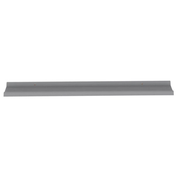 Yuli Modern Wall Shelf Set of 2, Raised Ledge Design, Gray MDF 39 Inch