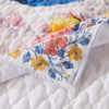 Tess Microfiber 3 Piece Full Quilt Set, Peacock, Floral Print, Multicolor